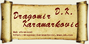 Dragomir Karamarković vizit kartica
